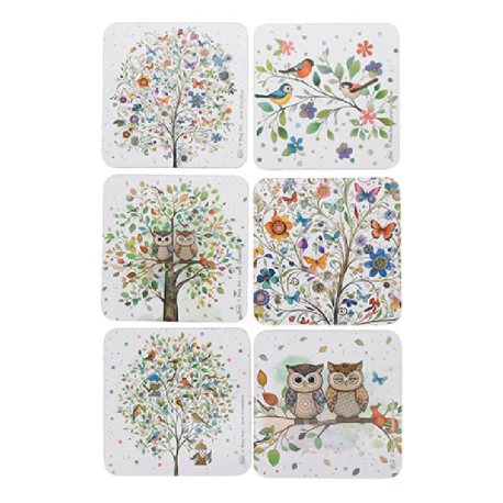 Lot de 6 Dessous de Verres Carrés Portfolio