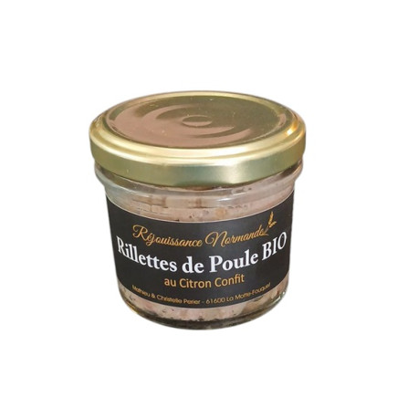 Rillettes de Poule Bio au Citron Confit - 100g
