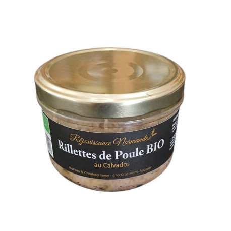 Rillettes de Poule Bio au Calvados - 180g