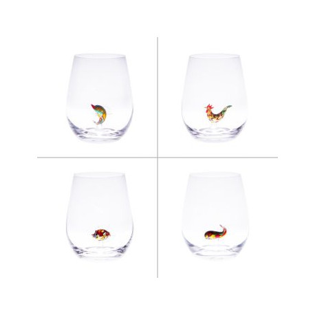 Verre fantaisie animaux