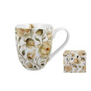 Mug XXL 1L Royales Roses Blanches Jardin de Thé