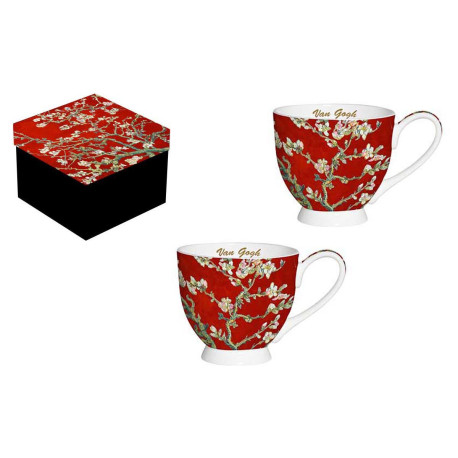 Coffret 2 Déjeuners 500mL Amandiers Rouge- Van Gogh