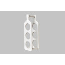 Porte-Bouteilles 3 Bouteilles Blanc avec Poignée