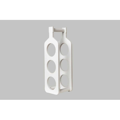 Porte-Bouteilles 3 Bouteilles Blanc avec Poignée