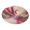 Plat TGM Irisé Rouge/Perle/Or Diamètre 50cm