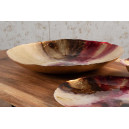 Plat TGM Irisé Rouge/Perle/Or Diamètre 50cm