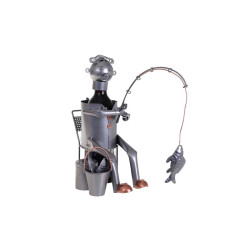 Porte-Bouteille Pêcheur Assis