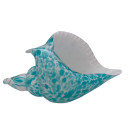 Sulfure Conch en Verre Vert/Bleu
