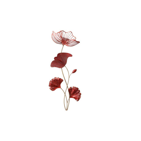 Décoration Murale Feuilles Ginkgo Rouges