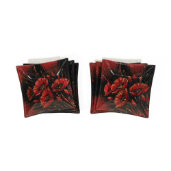 Coupelle carrée Coquelicots...