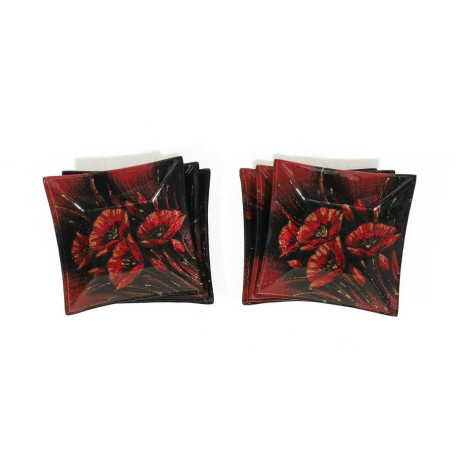 Coupelle carrée Coquelicots Festifs Acapulco