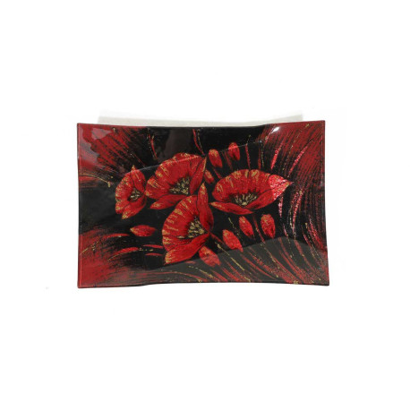 Plat Rectangle Coquelicots Festif Acapulco