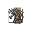 Décoration Murale Cheval Bois/Métal