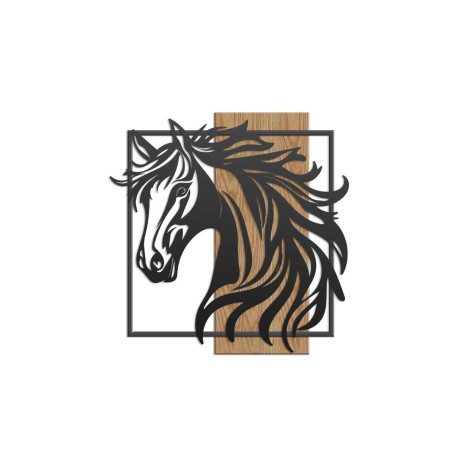 Décoration Murale Cheval Bois/Métal