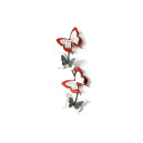 Décoration Murale Papillons Rouges/Gris