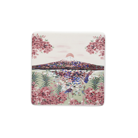 Dessous de Verre Carré Fleurs de Fuji
