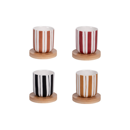 Coffret 4 Tasses + sous tasses 10cL Singita