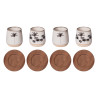 Coffret 4 Tasses + sous tasses 10cL Palm