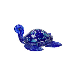 Tortue en verre Bleue...