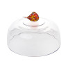 Cloche sur Pied Oiseau en verre 30cm