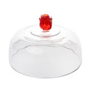 Cloche sur Pied Rose en verre 30cm