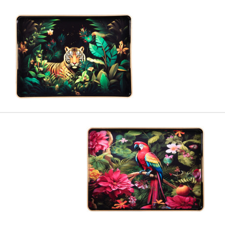 Plateau Rectangle 42x30cm Jungle