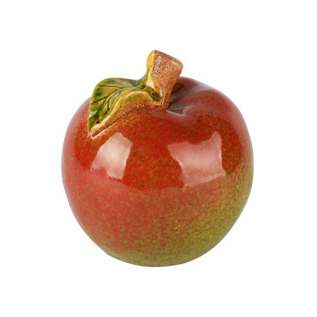 Pomme Rouge/Vert Céramique 10x10x12cm