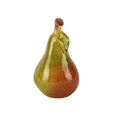 Poire Vert/Rouge Céramique 10x9x16cm