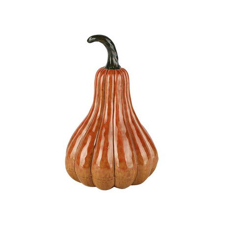 Citrouille Orange/Vert Porcelaine 16x16x25cm