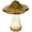 Champignon Vert/Blanc Céramique 16x16x18cm