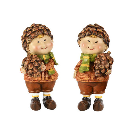 Enfant Pomme de Pin Résine 6x6x11cm