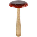 Champignon Rouge et Blanc Bois 25x25x55cm
