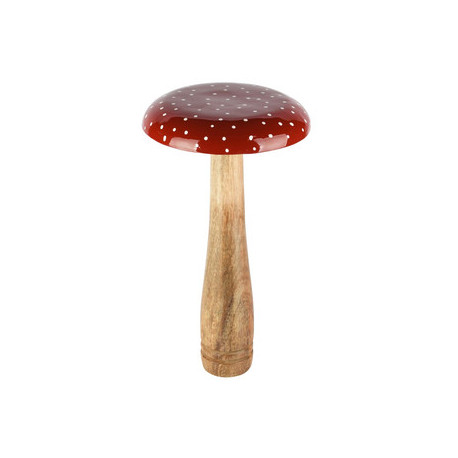 Champignon Rouge et Blanc Bois 20x20x40cm