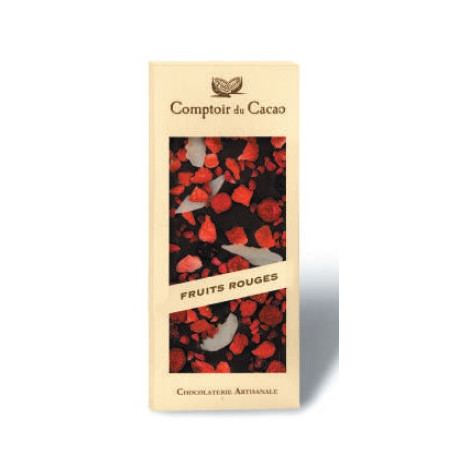 Tablette Chocolat Noir Fraises 90g