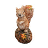 Ecureuil sur Pomme de Pin 10x8x16cm