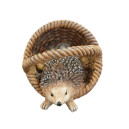 Hérisson dans Panier 12x11x10cm