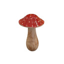 Champignon Rouge et Blanc Bois 8x8x12cm