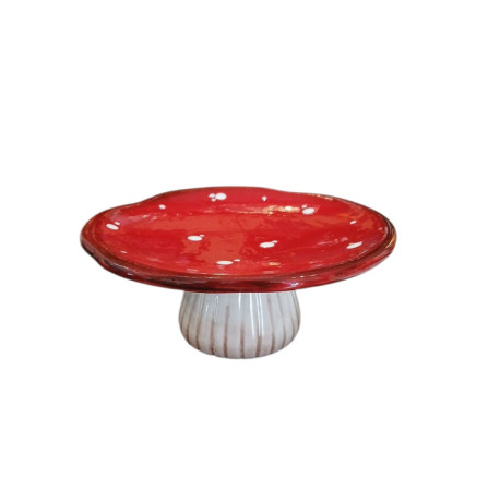 Plat Champignon sur Pied 17x17x7cm