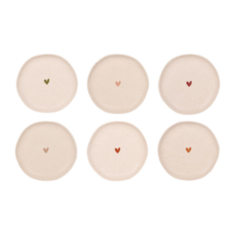 Lot 6 petites assiettes D15cm Sangam