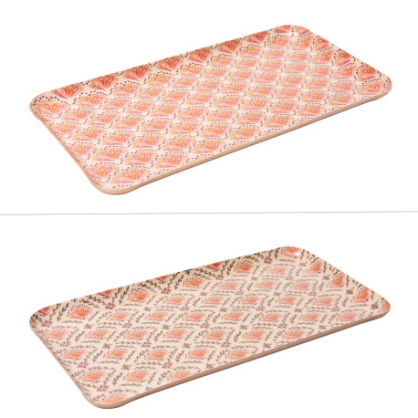 Plateau Rectangle Métal 30x15cm Rangoli