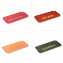 Plateau Rectangle Métal 20x10cm Text