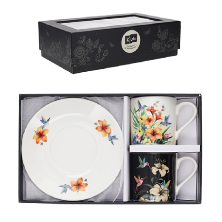 Coffret Duo Tasses Café et Soucoupes Jewels