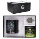 Coffret Mug XL 425mL + Boule + Boite thé vrac 30g Jewels Arbre Papillons