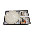 Coffret Duo Tasses Café et Soucoupes Bug Art Chats