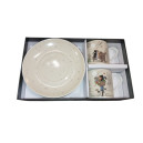 Coffret Duo Tasses Café et Soucoupes Bug Art Couple de Chats