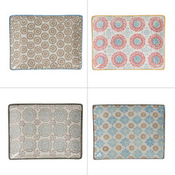 Plat Rectangle Bohème 21x27cm
