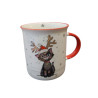 Mug Timbale Droit M 320mL Kook Noël Chat Noir