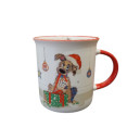 Mug Timbale Droit M 320mL Kook Noël Chien