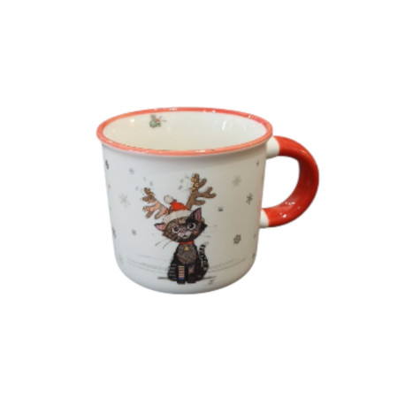 Mug Timbale Expresso 125mL Kook Noël Chat Noir