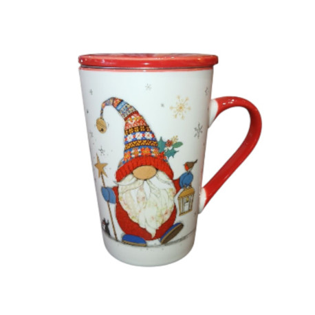 Mug Tisanière 435mL Kook Noël Lutin